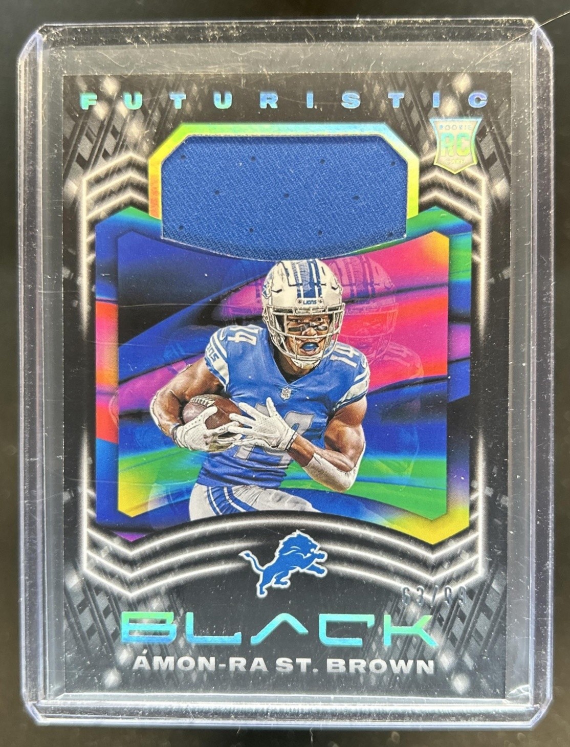 Amon-Ra St. Brown Panini Black Futuristic #FASB Silver