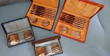 antikes Silberbesteck f&uuml;r 6 Personen, Halbmond, Krone, 800- Rostfrei, 18 teilig
