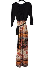 Eci maxi dress sz 12 women wrap top lined skirt boho fall events