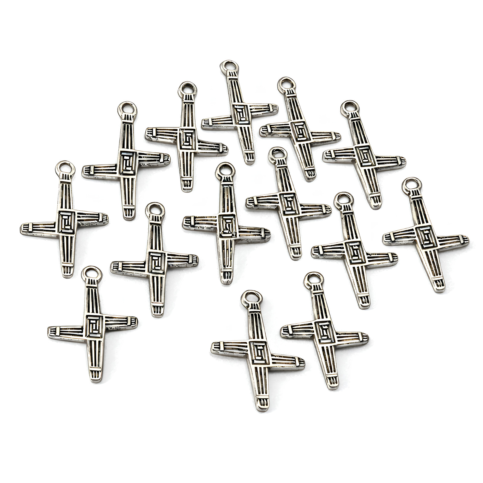 Brigid's Cross Charms Bridget Goddess Double Sided Charms Imbolc Celtic x 14