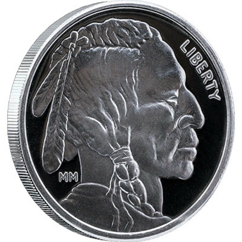 1 oz Silver Mason Mint Buffalo Round 999 1 Troy Ounce Fine Silver