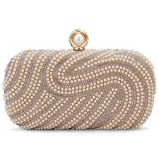 YYW Womens Pearl Clutch Purse Evening Handbags Beaded Bag for Wedding Bride P...