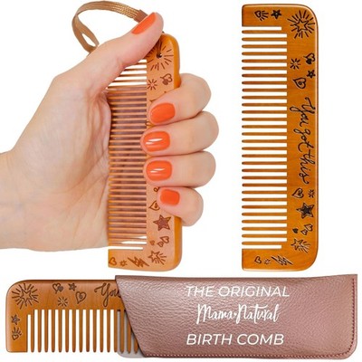 Wooden Labor Comb   Essential Birth & Delivery Support | Ergonomic Wood Comb
