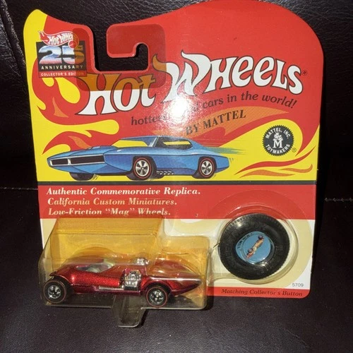 NIP HOT WHEELS 1:64 25TH ANNIVERSARY TWIN MILL REPLICA REDLINE SPECTRA RED