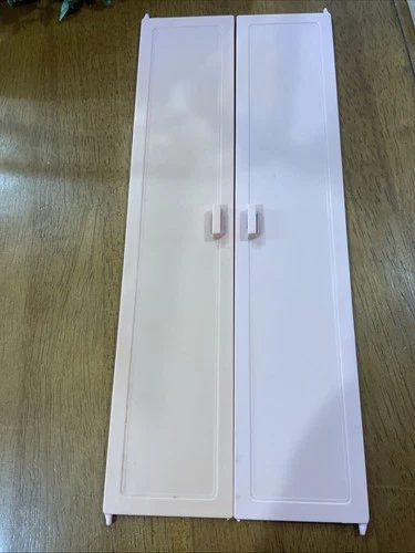 Vintage Barbie A-Frame Dream House Closet Door Set Pink Replacement Pair