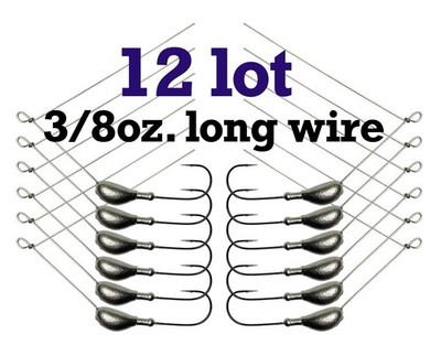 12 Lot - SPINNERBAIT HEADS 3/8 oz. (ZONE Best Quality, Best Prices!) Long Wire