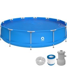 Frame Pool 427 x 84 cm Set Gartenpool Aufstellpool Schwimmbad blau mit …