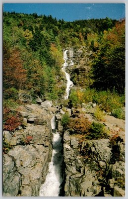 Silver Cascade Crawford Notch NH White Mountains Waterfall Postcard