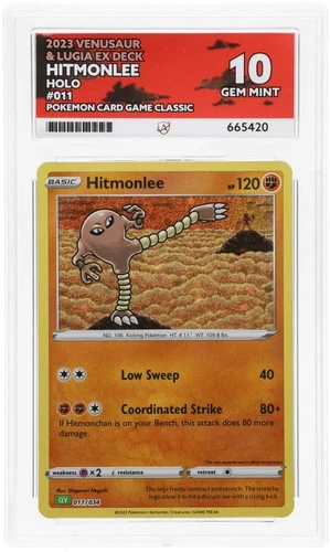 ACE 10 Hitmonlee Classic Collection 011/034 Ace Label Graded Card