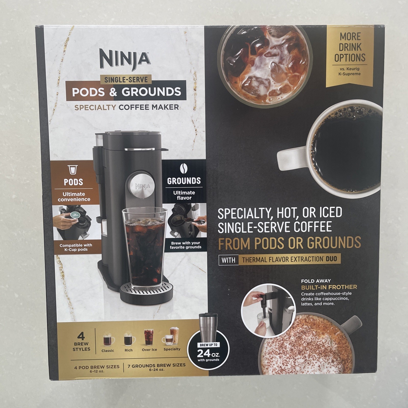 Ninja - Pods & Grounds Specialty Single-Serve Iced Coffee Maker, K-Cup