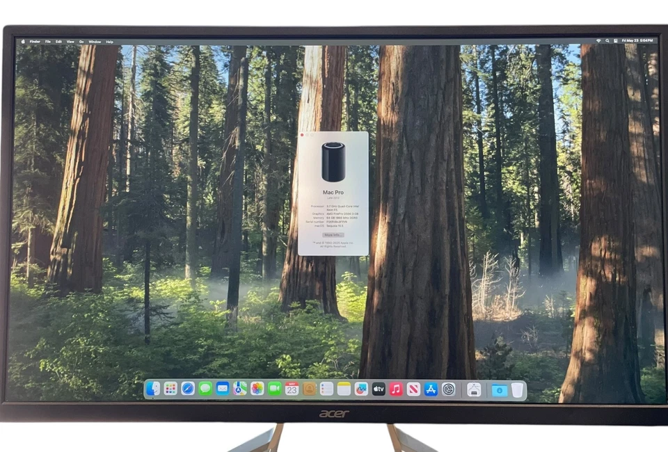 Apple Mac Pro 3.7GHz  - 64GB - 1TB SSD - AMD 2x FirePro D500, MacOS Sequoia 15.5 - Image 3 of 4