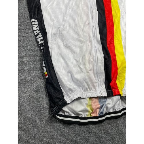 Bio-Racer Men's White Full Zip Polyester Back Pocket Cycling Jersey Size 3XL - Picture 4 of 15