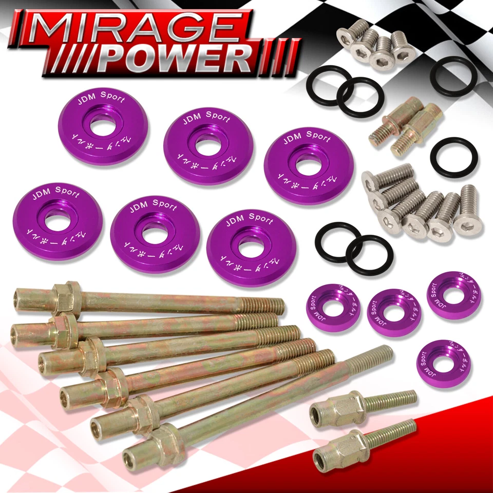 For Acura K-Series Purple JDMsport Header Cap M6 Fender Valve Cover Washers Kit - Imagem 4 de 4