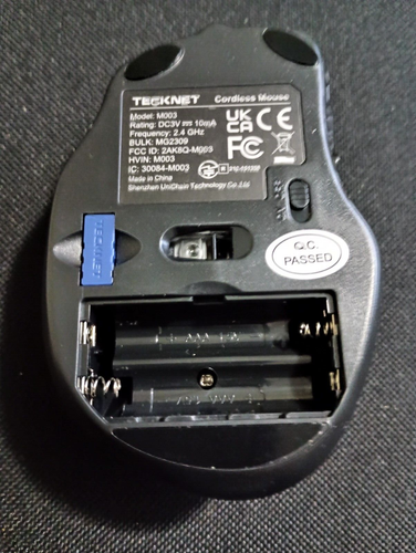 Tecknet Cordless Mouse - M003 - Black (batteries not included) - Picture 6 of 7