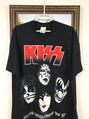 KISS WORLD TOUR 1996 グラフィック Tシャツ XLブラック Vintage Kiss Alive Worldwide 1996 Tour I Got The Best Shirt Tee