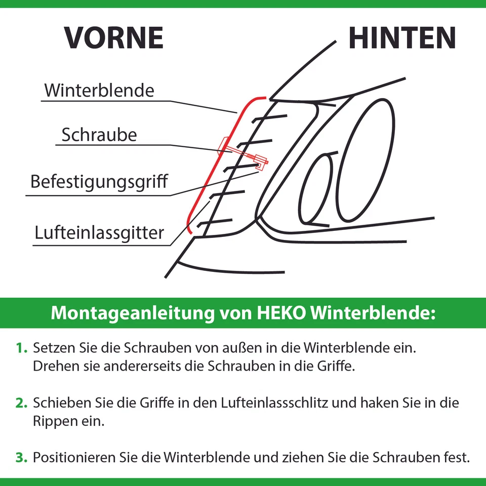 Winterblende Grillblende Heko Für Daewoo Lanos 1997-2003 - Bild 2 von 2