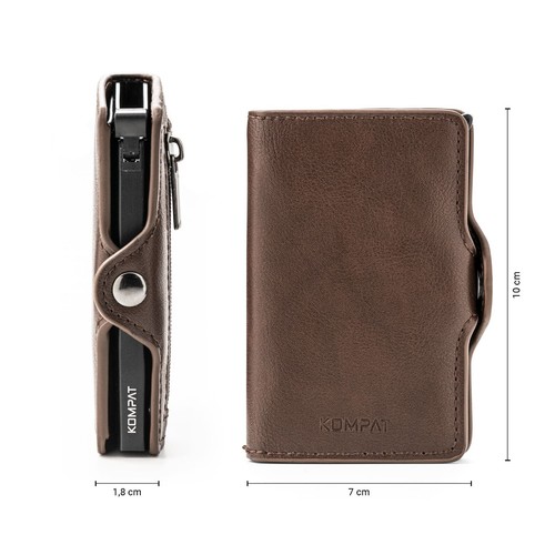 Porta Carte di Credito RFID Portafoglio Uomo Slim Portafoglio Piccolo Sottile - Foto 22 di 83
