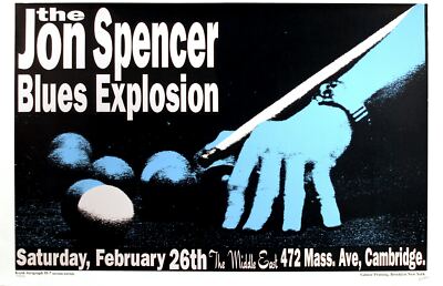 Jon Spencer Blues Explosion Concert Poster Cambridge 1995 Frank Kozik