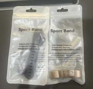 2 Lifehealthy Sport Band pour Fitbit New, métal doré scellé, plastique noir, femmes