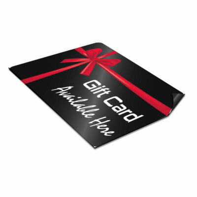 Car Magnet Set of 2 Gift Card Available Here Business B Industrial Sign