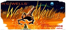 WAR OF THE WORLDS - (1953) HUGE 27"x58" billboard restored sci-fi movie poster!