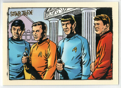 STAR TREK TOS ART & IMAGES GK42 COMIC BOOK ART INSERT SPOCK KIRK MCCOY ...