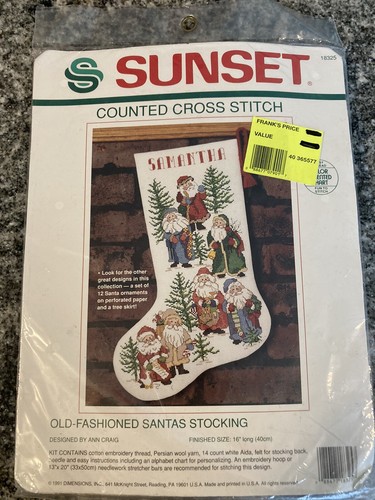 Altmodischer Weihnachtsstrumpf – Kreuzstich-Set Mit Nostalgischem Charme Aus Den 90ern