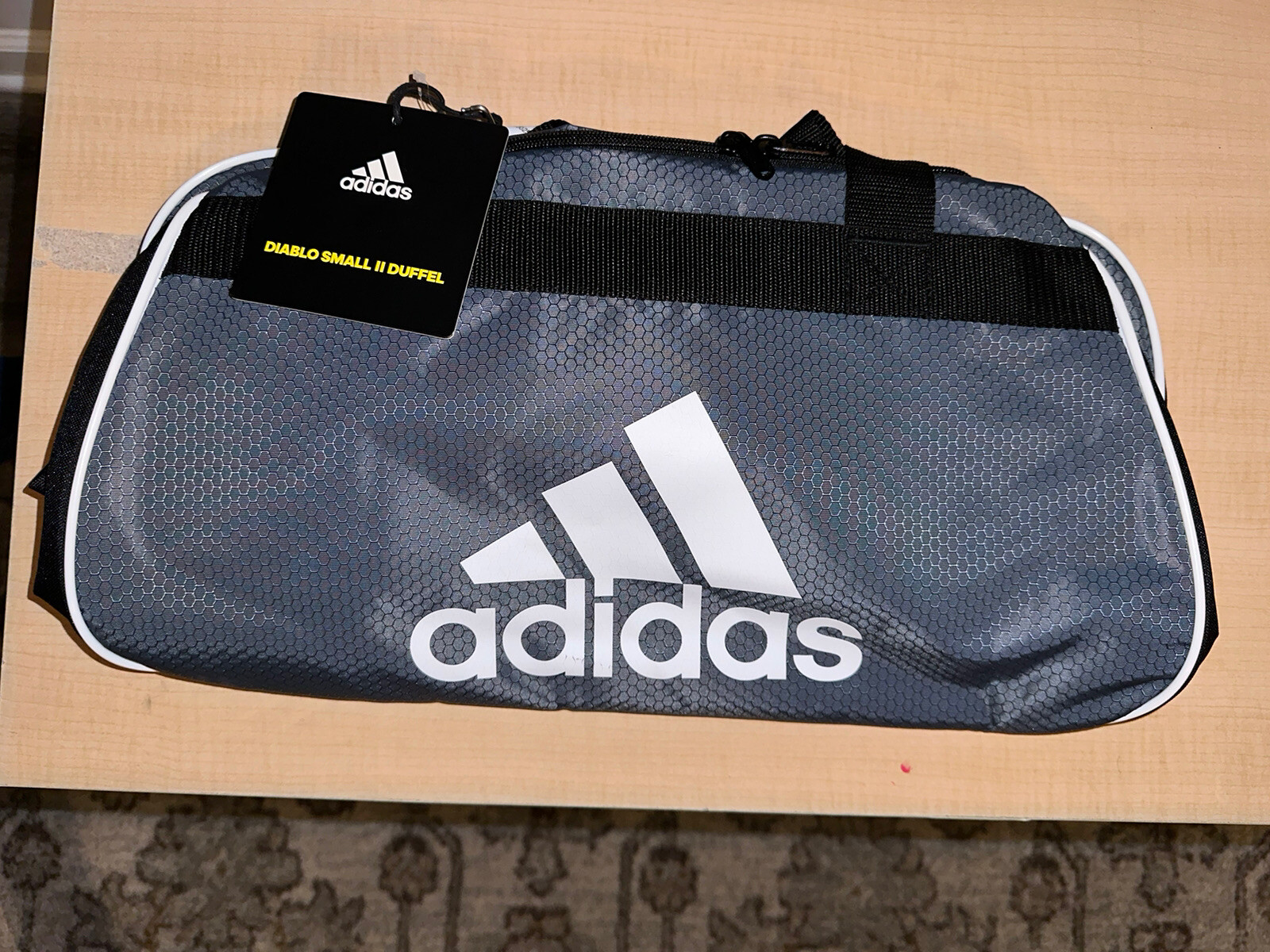 Adidas Diablo Small II Hex Duffel Gym Bag Grey/Black/White eBay