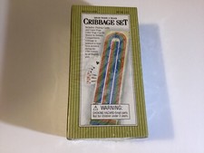 Cribbage Set Cardinal Solid Wood 3 Track Board Game   New Factory Sealed 6 & up