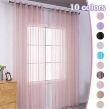 Tulle Curtains Living Room Decoration Sheer Voile Window Curtains 10 Colo  