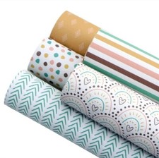 Rainbow Geometric 5 piece set FAUX LEATHER SHEET 8 x 13" 1218308
