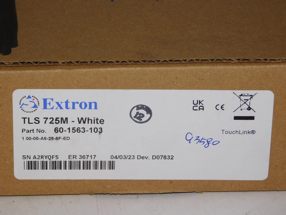 New Extron 60-1563-103 TLS 725M 7" Touch Screen Control Scheduling Panel White - Image 3 of 3