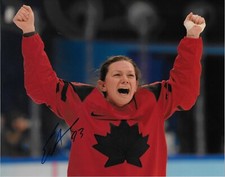 Autographed Erin Ambrose Team Canada Womens Hockey Olympics 8x10 Ph. #5 Original