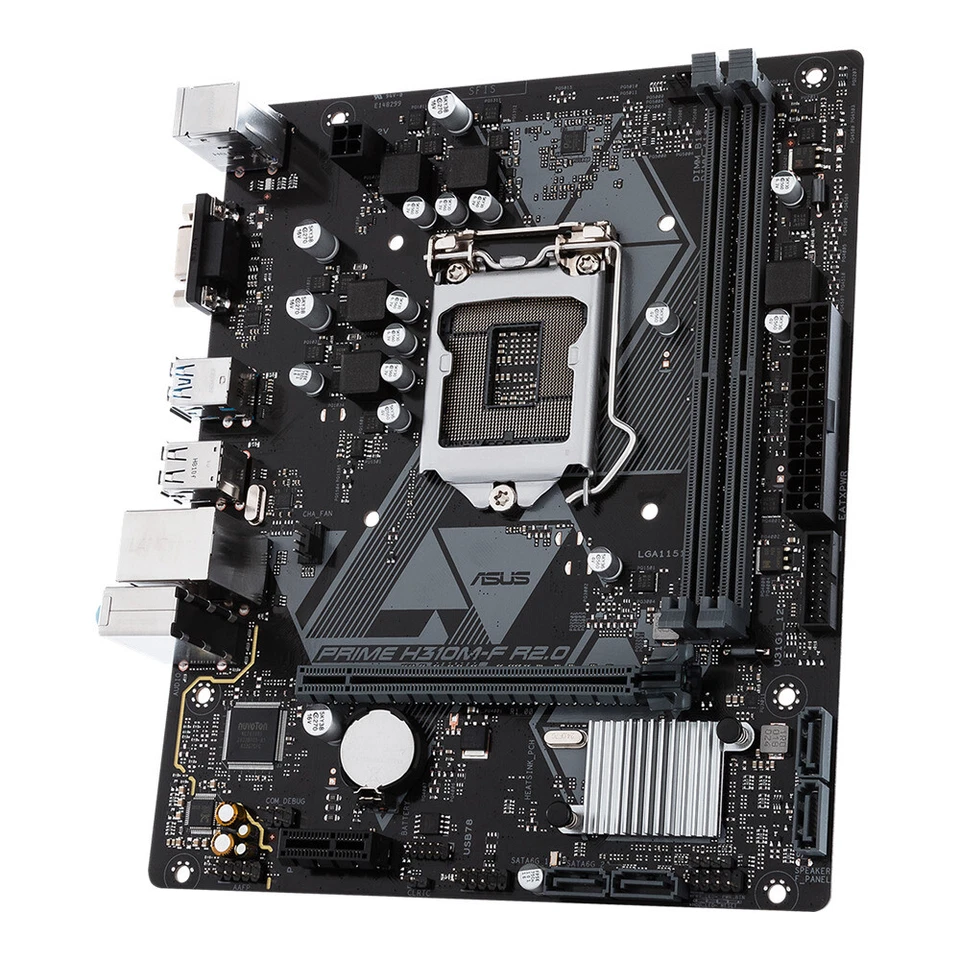 ASUS PRIME H310M-F R2.0 Motherboard Intel H310 LGA 1151 DDR4 Core D-Sub uATX - Image 2 of 4