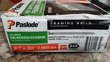 NEW Paslode Framing (650388) Nails 30 Deg Smooth 3-1/4" x 0.131 [2,000 Box]