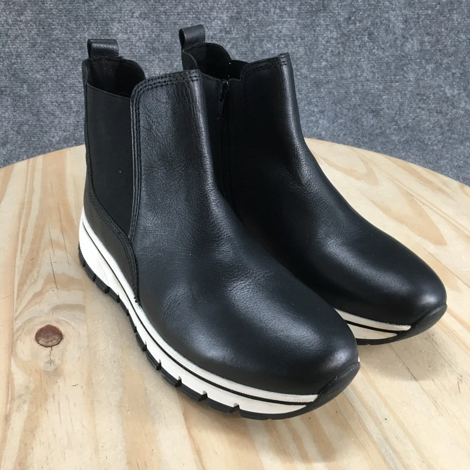 Botas Gabor para mujer 5 Chelsea negras cremallera lateral tobillo informales tacones de cuña Foto 3 de 4