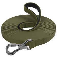 Waterproof Long Leash Dog Olive 50FT Training Line Lead Walking Playing Camping