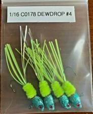 Hand Tied Crazy Legs Crappie Jigs Made in The USA 1/16th Ounce #4 or 6 Hook New