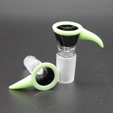 Pyrex Lab Glass Slide Slyme Blk Funnel Bowl 14 18mm Fitting Tobacco Hookah Bong