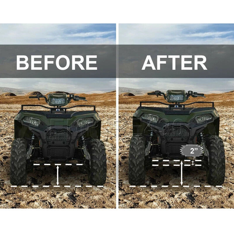 For CAN AM Bombardier Outlander 650 800 ATV Complete 2.5" Lift Spacer Kit CHROME - Image 3 of 4