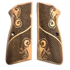 Browning High-Power Walnut Grips With Scroll and Checkering