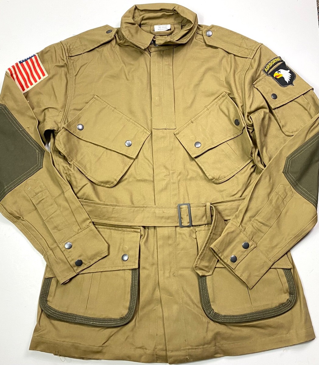WWII US AIRBORNE PARATROOPER M1942 RIGGER REINFORCED JUMP JACKET