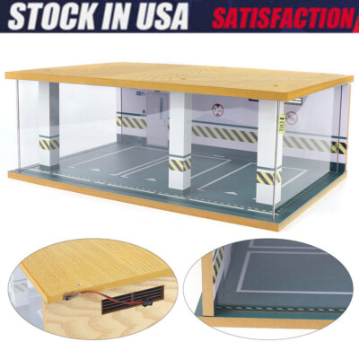 1/24 Scale Diecast Car Garage Display Case Simulation Car Garage Model Cover