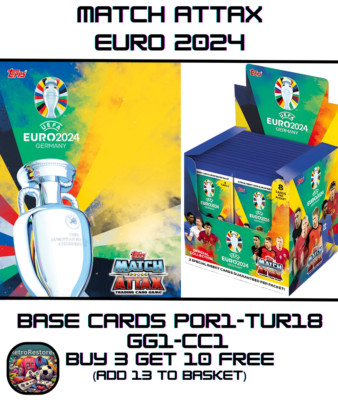 UEFA EURO 2024 - TOPPS Match Attax PORTUGAL TURKEY BASE #POR1 - TUR1 GG1 CC1