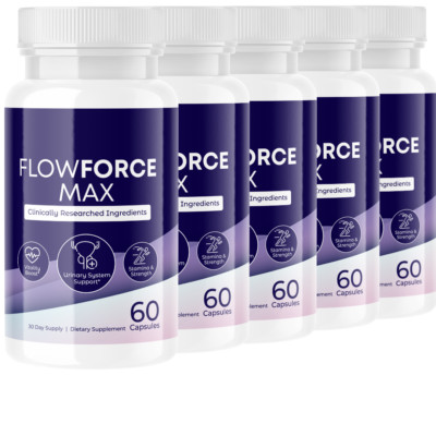 FlowForce Max, Flow Force Max Male Vitality Supplement -5 Bottles