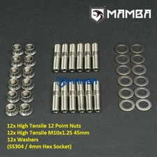 CNC Stud Kit Turbo Manifold Extractors For Nissan RB25 RB26 RB30 R31 R32 R33 R34