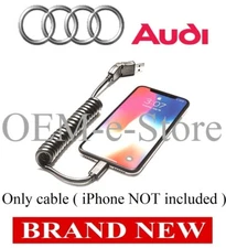 Genuine Audi USB Cable Charger for Apple iPhone Lightning Adapter Connector NEW