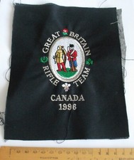 Shooting blazer badge / patch - Great Britain Rifle Team Canada 1996