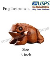 5"Wooden Croaking Frog Instrument Musical Sound Toy Handcraft Natural Percussion