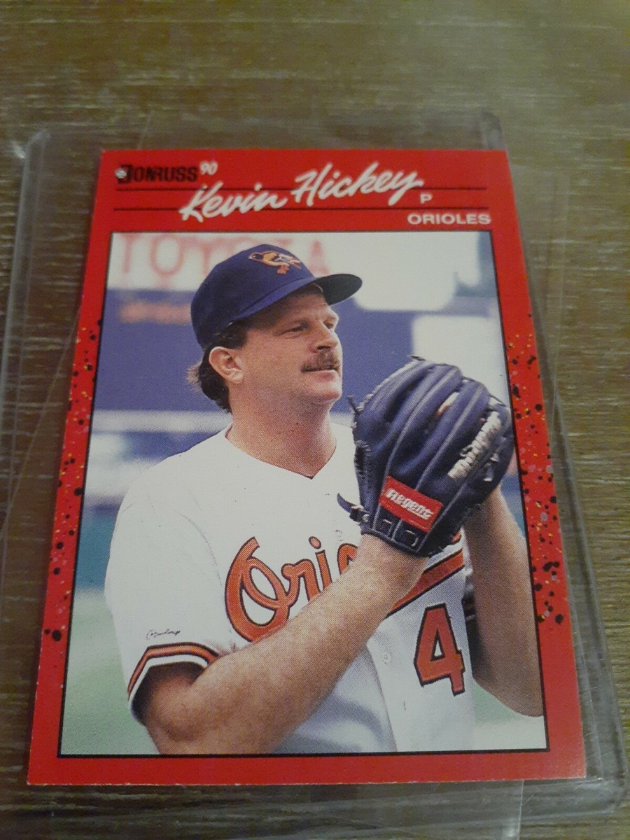 1990 Donruss #583 Kevin Hickey Error Baseball Card Black line